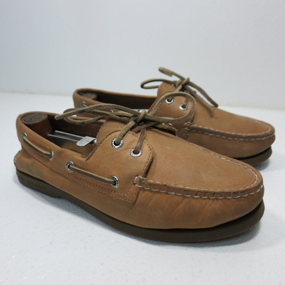 Sperry Top-Sider Nubuck Leather Boat Deck Shoes Men's Footwear Shoe's 7.5 W - Picture 2 of 6